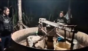 Fuerza Pública descubre máquina de minería ilegal en Upala