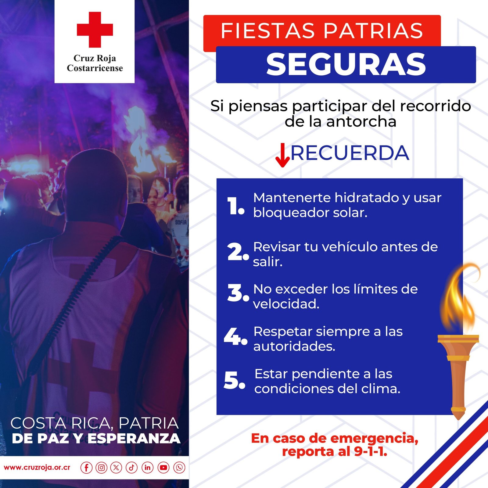 Fiestas patrias seguras Cruz Roja