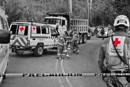 Escena de accidente de tránsito