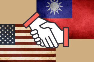 Banderas de Estados Unidos y Taiwán representando su relación bilateral