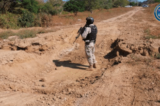 Imagen de pista ilegal en Bagaces inhabilitada