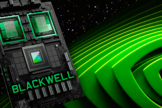 Chip Nvidia Blackwell y logo de Samsung simbolizan liderazgo tecnológico en EE.UU.
