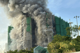 香港火灾 大埔区救援现场