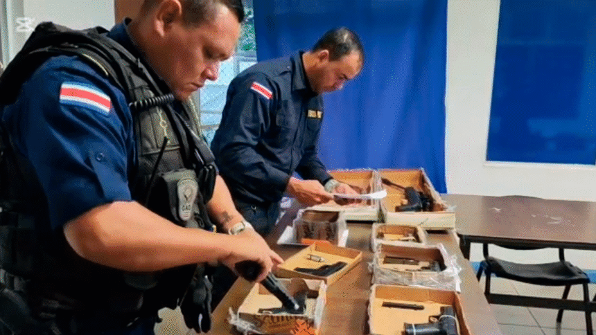 Fuerza Pública Heredia decomiso de armas