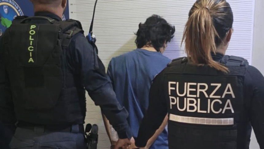 aprehensión de integrante criminal en Pavas Fuerza Pública Los diablos