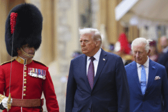 Trump en Windsor durante ceremonia con pompa real