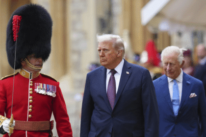 Trump en Windsor durante ceremonia con pompa real