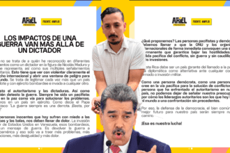 Ariel Robles ofrece mensaje sobre guerra, paz y la invasión militar en Venezuela