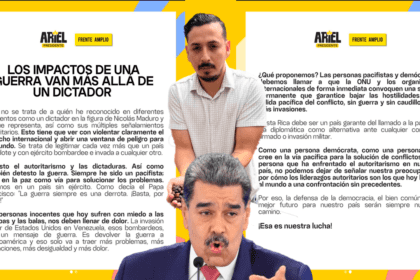 Ariel Robles ofrece mensaje sobre guerra, paz y la invasión militar en Venezuela