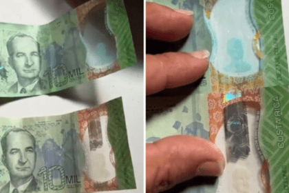 billete de ₡10.000 es falso