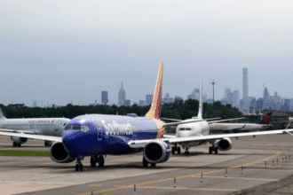 reducción tráfico aéreo en aeropuertos