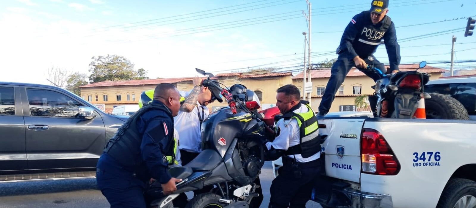 seguridad, tránsito, Santa Cruz, Cartagena, Tempate, Guanacaste, Fuerza Pública, Policía de Tránsito, delitos, motocicletas, seguridad vial, Costa Rica